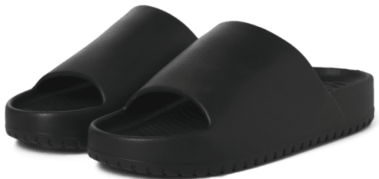 Jack & Jones Ripple Moulded Slider Slippers Anthracite - Calzado de hombre 40-52 - Zapatillas de hombre tallas 40-52