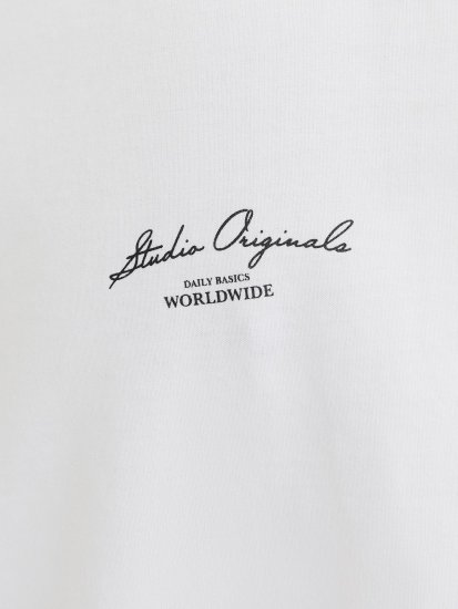 Jack & Jones Lington Back And Front Print Crew Neck T-Shirt Bright White - Camisetas - Camisetas - 2XL-14XL