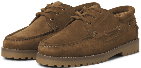 Jack & Jones Brooklyn Suede Boat Loafers Cognac - Calzado de hombre 40-52 - Zapatillas de hombre tallas 40-52