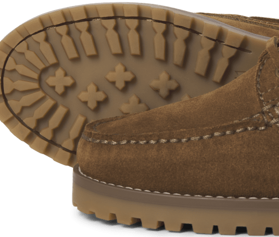 Jack & Jones Brooklyn Suede Boat Loafers Cognac - Calzado de hombre 40-52 - Zapatillas de hombre tallas 40-52