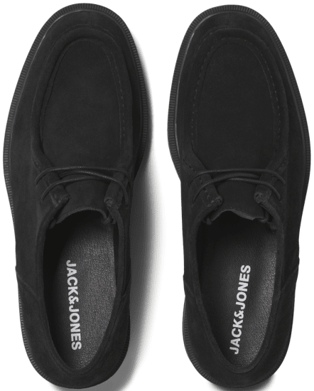 Jack & Jones Austin Suede Moc Black - Calzado de hombre 40-52 - Zapatillas de hombre tallas 40-52