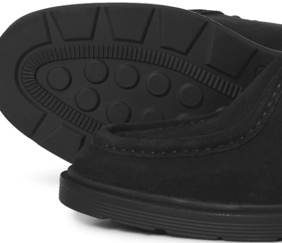 Jack & Jones Austin Suede Moc Black - Calzado de hombre 40-52 - Zapatillas de hombre tallas 40-52
