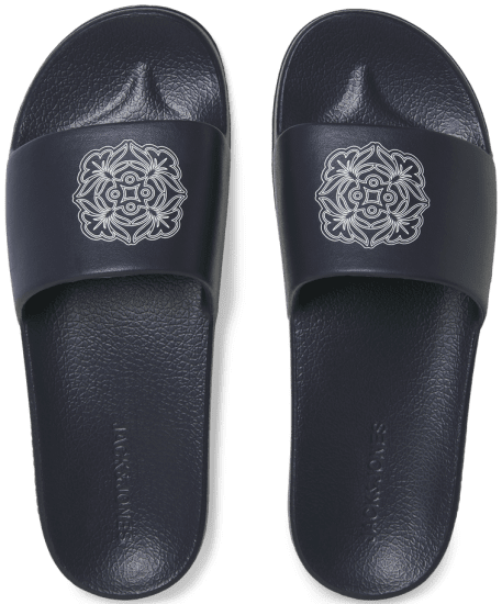 Jack & Jones Flower Sliders Black - Calzado de hombre 40-52 - 