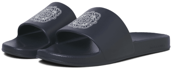 Jack & Jones Flower Sliders Black - Calzado de hombre 40-52 - 