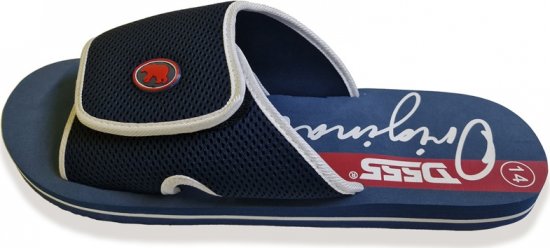 D555 DRAKE Slippers With Velcro Fastening Navy - Calzado de hombre 40-52 - Zapatillas de hombre tallas 40-52
