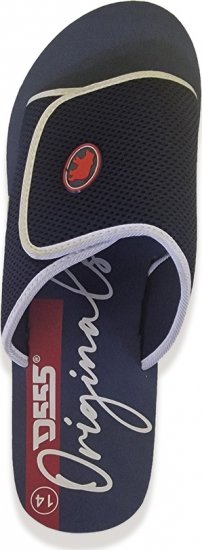 D555 DRAKE Slippers With Velcro Fastening Navy - Calzado de hombre 40-52 - Zapatillas de hombre tallas 40-52