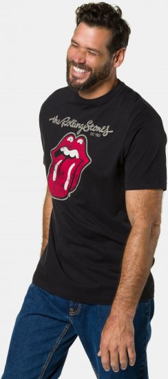 JP1880 Rolling Stones Graphic Band Comfort Fit T-Shirt Black - Camisetas - Camisetas - 2XL-14XL