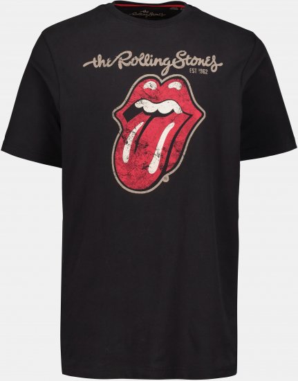 JP1880 Rolling Stones Graphic Band Comfort Fit T-Shirt Black - Camisetas - Camisetas - 2XL-14XL