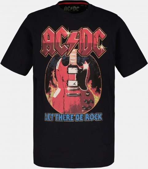 JP1880 ACDC - Let There Be Rock Vintage looking Band T-Shirt Black - Camisetas - Camisetas - 2XL-14XL