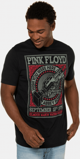 JP1880 Pink Floyd Retro Graphic Comfort Fit Band T-Shirt Black - Camisetas - Camisetas - 2XL-14XL
