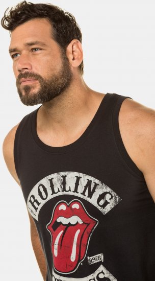 JP1880 Rolling Stones Graphic Band Tank Top Black - Camisetas - Camisetas - 2XL-14XL