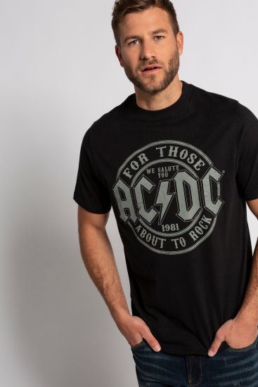 JP1880 AC/DC Graphic Comfort Fit Band T-Shirt Black - Camisetas - Camisetas - 2XL-14XL