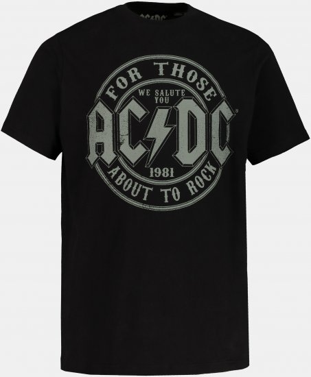 JP1880 AC/DC Graphic Comfort Fit Band T-Shirt Black - Camisetas - Camisetas - 2XL-14XL