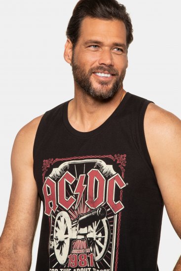 JP1880 AC/DC Graphic Band Tank Top Black - Camisetas - Camisetas - 2XL-14XL