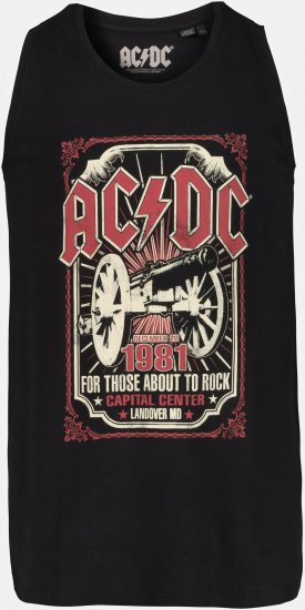 JP1880 AC/DC Graphic Band Tank Top Black - Camisetas - Camisetas - 2XL-14XL