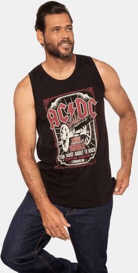 JP1880 AC/DC Graphic Band Tank Top Black - Camisetas - Camisetas - 2XL-14XL