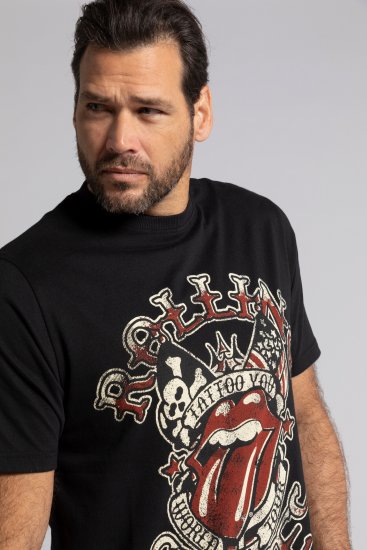JP1880 Rolling Stones Graphic Comfort Fit Band T-Shirt Black - Camisetas - Camisetas - 2XL-14XL