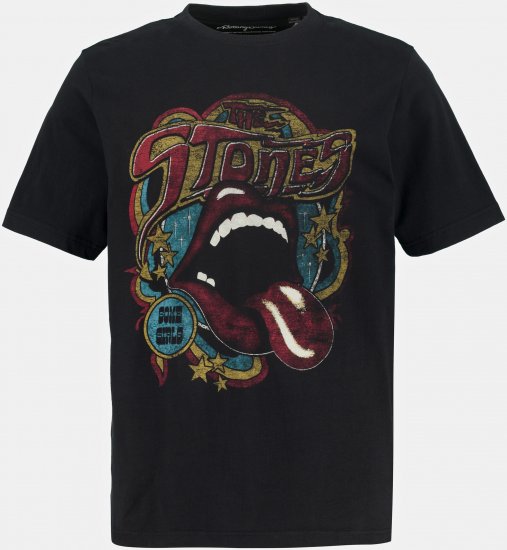 JP1880 Rolling Stones Graphic Band T-Shirt Black - Camisetas - Camisetas - 2XL-14XL