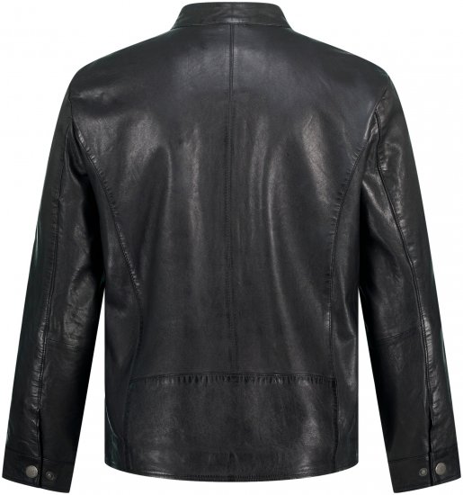 JP1880 Biker Style Leather Jacket Black - Chaquetas - Chaquetas Tallas Grandes 2XL-8XL