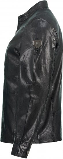 JP1880 Biker Style Leather Jacket Black - Chaquetas - Chaquetas Tallas Grandes 2XL-8XL