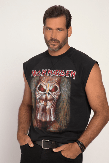 JP1880 Iron Maiden Graphic Comfort Fit Band Tank Top Black - Camisetas - Camisetas - 2XL-14XL