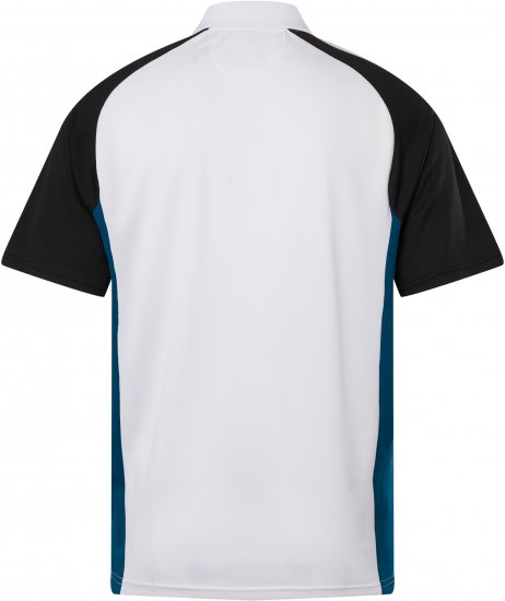 JP1880 FLEXNAMIC® QuickDry Tennis Polo Black-White-Blue - Ropa deportiva - Ropa Deportiva 2XL-10XL