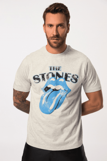 JP1880 Rolling Stones Graphic Comfort Fit Band T-Shirt Light Grey - Camisetas - Camisetas - 2XL-14XL