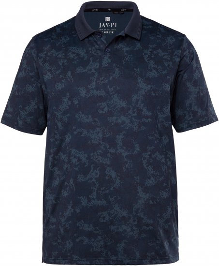 JP1880 Jay-Pi QuickDry AOP Golf Polo Shirt Navy Blue - Polos - Polos 2XL-8XL