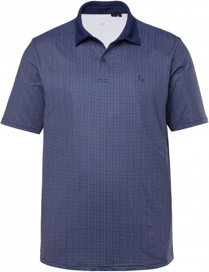 JP1880 Jay-Pi QuickDry Small Print Golf Polo Shirt Navy Blue - Polos - Polos 2XL-8XL