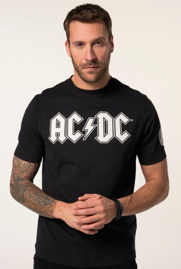 JP1880 AC/DC Classic Logo Band T-Shirt Black - Camisetas - Camisetas - 2XL-14XL
