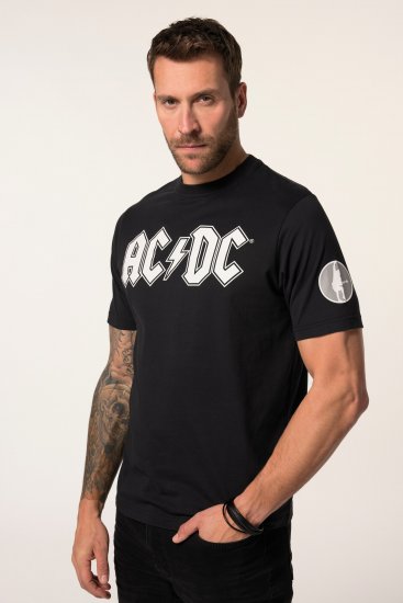 JP1880 AC/DC Classic Logo Band T-Shirt Black - Camisetas - Camisetas - 2XL-14XL