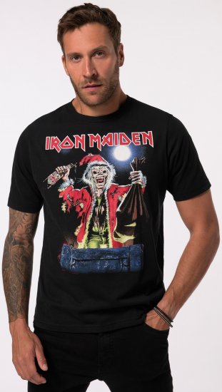 JP1880 Iron Maiden X-Mas Eddie Band T-Shirt Black - Camisetas - Camisetas - 2XL-14XL