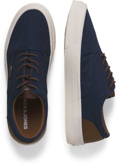 Jack & Jones Lington Canvas Sneakers Navy Blazer - Calzado de hombre 40-52 - Zapatillas de hombre tallas 40-52