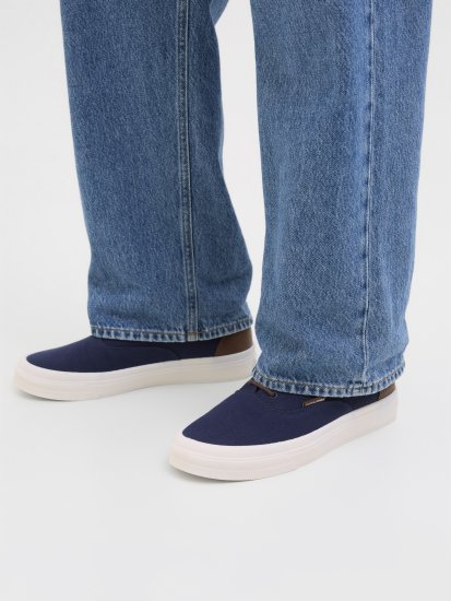 Jack & Jones Lington Canvas Sneakers Navy Blazer - Calzado de hombre 40-52 - Zapatillas de hombre tallas 40-52