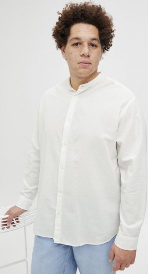 Jack & Jones Breeze Poplin Long Sleeve Shirt White - Camisas - Camisas 2XL-10XL