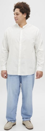 Jack & Jones Breeze Poplin Long Sleeve Shirt White - Camisas - Camisas 2XL-10XL