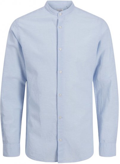 Jack & Jones Breeze Poplin Long Sleeve Shirt Chambray Blue - Camisas - Camisas 2XL-10XL
