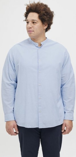 Jack & Jones Breeze Poplin Long Sleeve Shirt Chambray Blue - Camisas - Camisas 2XL-10XL