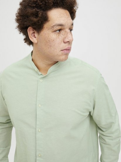 Jack & Jones Breeze Poplin Long Sleeve Shirt Iceberg Green - Camisas - Camisas 2XL-10XL