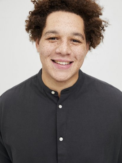 Jack & Jones Breeze Poplin Long Sleeve Shirt Black - Camisas - Camisas 2XL-10XL