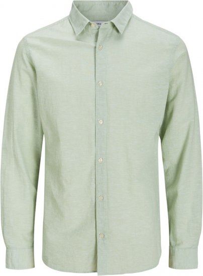 Jack & Jones Breeze Linen Blend Long Sleeve Shirt Iceberg Green - Camisas - Camisas 2XL-10XL