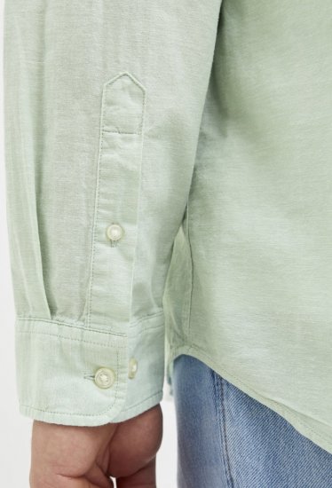 Jack & Jones Breeze Linen Blend Long Sleeve Shirt Iceberg Green - Camisas - Camisas 2XL-10XL