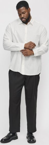 Jack & Jones Breeze Linen Blend Long Sleeve Shirt White - Camisas - Camisas 2XL-10XL