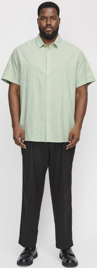 Jack & Jones Breeze Linen Blend Short Sleeve Shirt Iceberg Green - Camisas - Camisas 2XL-10XL