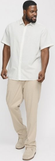 Jack & Jones Breeze Linen Blend Short Sleeve Shirt White - Camisas - Camisas 2XL-10XL