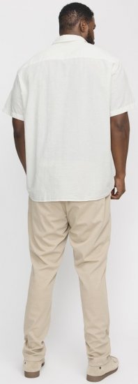 Jack & Jones Breeze Linen Blend Short Sleeve Shirt White - Camisas - Camisas 2XL-10XL