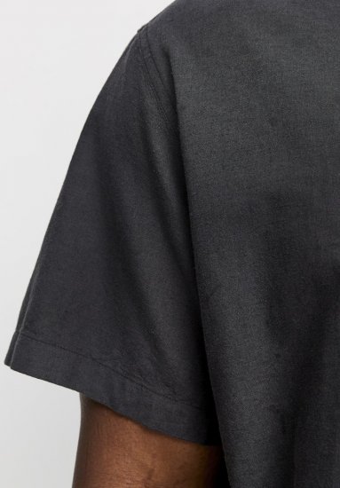 Jack & Jones Breeze Linen Blend Short Sleeve Shirt Black - Camisas - Camisas 2XL-10XL