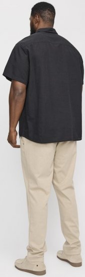 Jack & Jones Breeze Linen Blend Short Sleeve Shirt Black - Camisas - Camisas 2XL-10XL