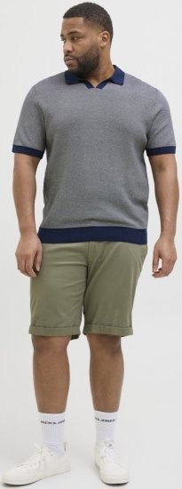 Jack & Jones Ceaston Knit Short Sleeve Sweater Grey/Blue - Sudaderas - Sudaderas 2XL-12XL