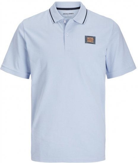 Jack & Jones Hudson Short Sleeve Polo Chambray Blue - Polos - Polos 2XL-8XL